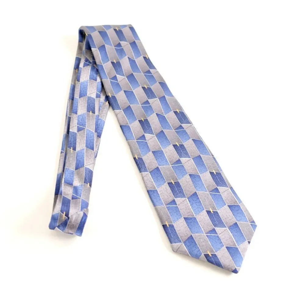 Arrow Jacquard Print‎ Gray Glue Geometric Silk Tie